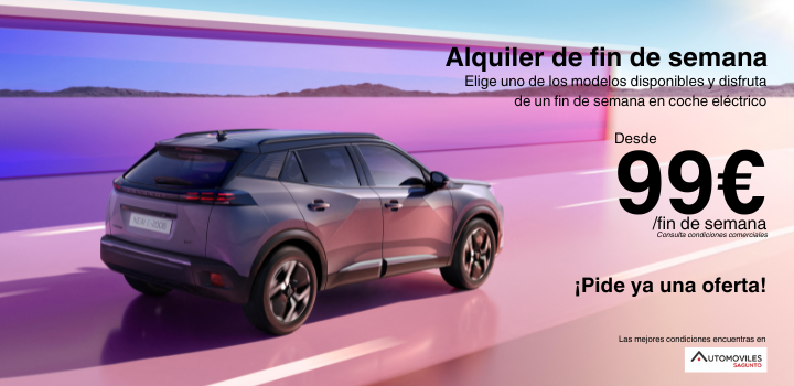 Oferta Peugeot 2008 Alquiler Vehículos Eléctricos en Sagunto