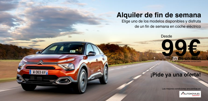 Oferta Citroen C4 Alquiler Vehículos Eléctricos en Sagunto